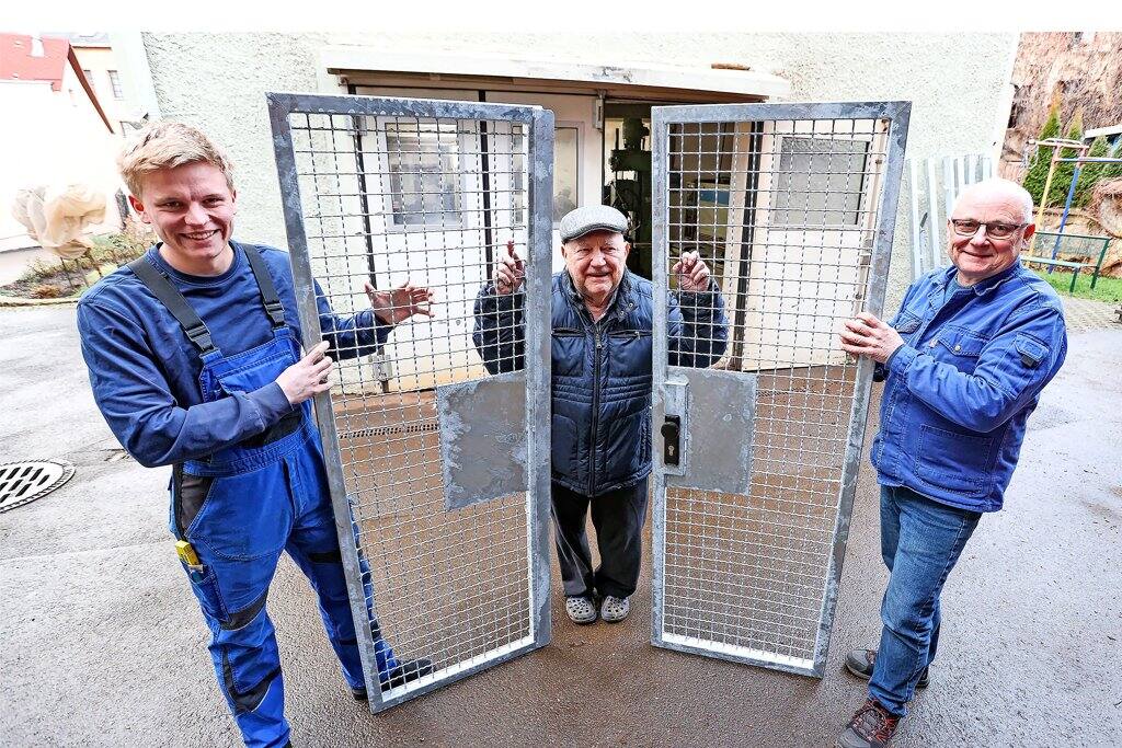 Eric mit Vater Andreas und Gro&szlig;vater Gerhard