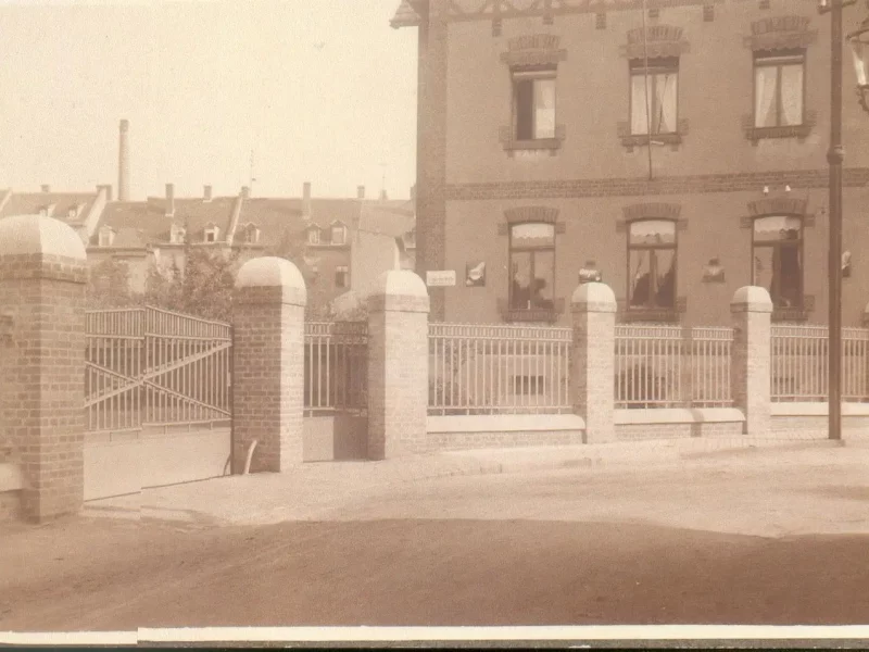 Einzäunung des städtischen Gaswerks 1925