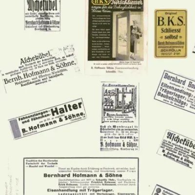 Werbeanzeigen der Firma B. Hofmann & Söhne